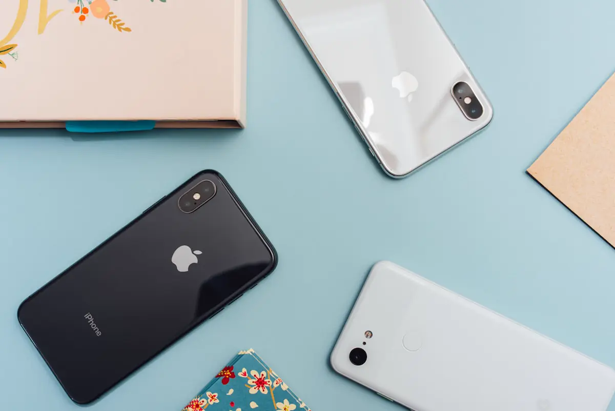 Telefon mit Mustertext